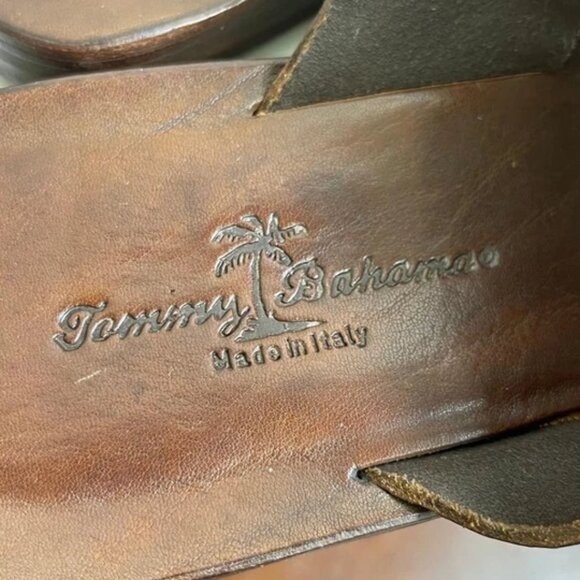 Tommy Bahama Brown Leather Jerusalem Sandals Fisherman Slide Slip On Men\'s 11 US main image 9